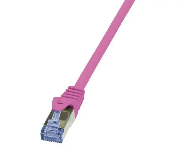 Cablu de retea Logilink , Cat.6A 10G S/FTP PIMF PrimeLine, 2 m, Roz
