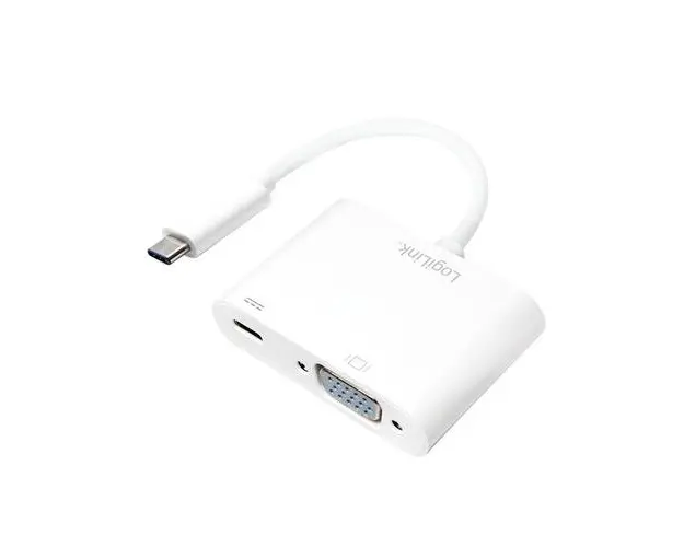 Adaptor USB 3.1 Typ C (T) - VGA (M), 1x USB 3.1 Typ C (M) incarcare, Logilink UA0259