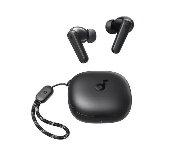Casti True Wireless Anker SoundCore R50i, Bluetooth 5.3, autonomie 30 ore, Waterproof IPX5 (Negru)