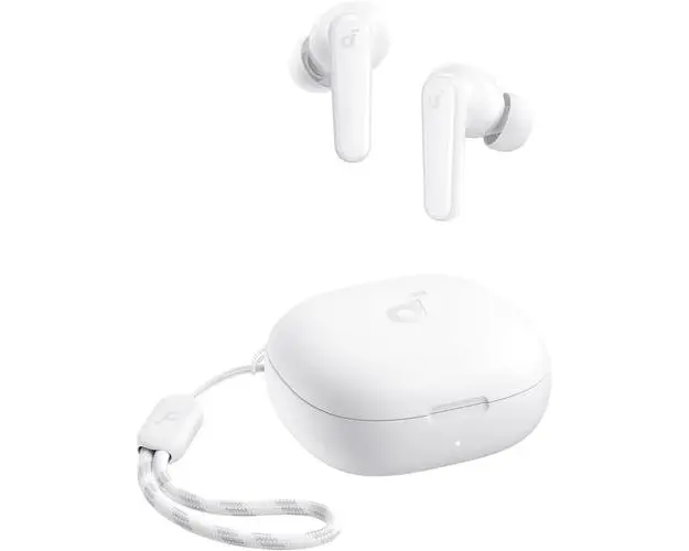 Casti True Wireless Anker SoundCore R50i, Bluetooth 5.3, autonomie 30 ore, Waterproof IPX5 (Alb)