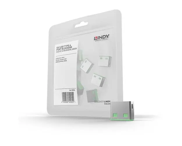 Adaptor USB Locks Lindy, 10 USB, Verde