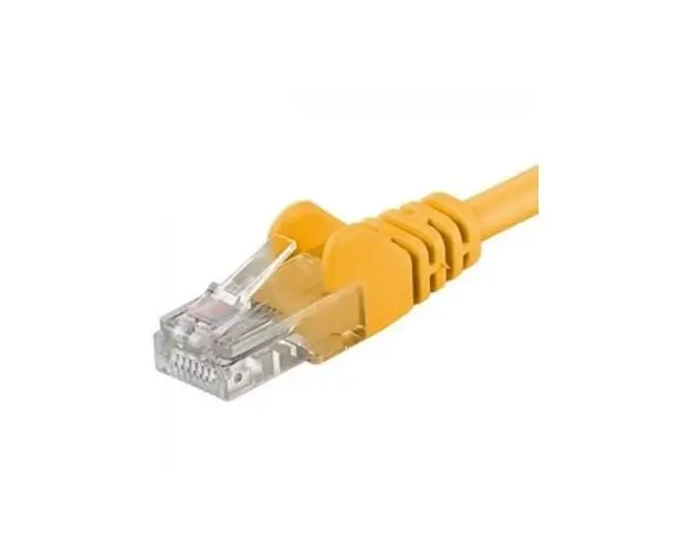 Patchcord UTP RJ45-RJ45 Cat.5e 0.25m, galben, cupru integral, 26AWG