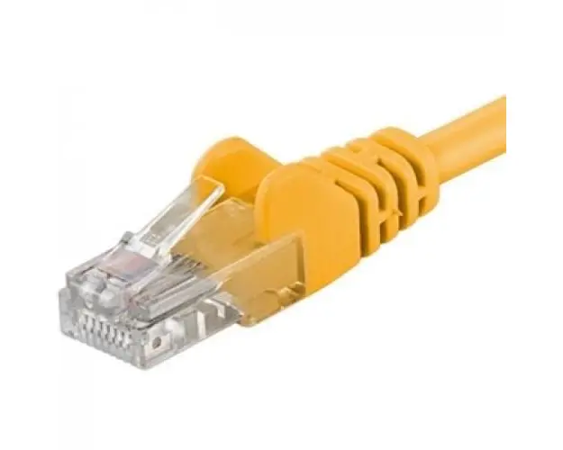 Patchcord UTP RJ45-RJ45 Categoria 6, 0.5m, galben, cupru integral, 26AWG