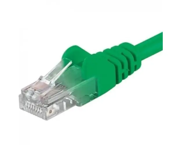 Patchcord UTP RJ45-RJ45 Categoria 6, 0.25m, verde, cupru integral, 26AWG