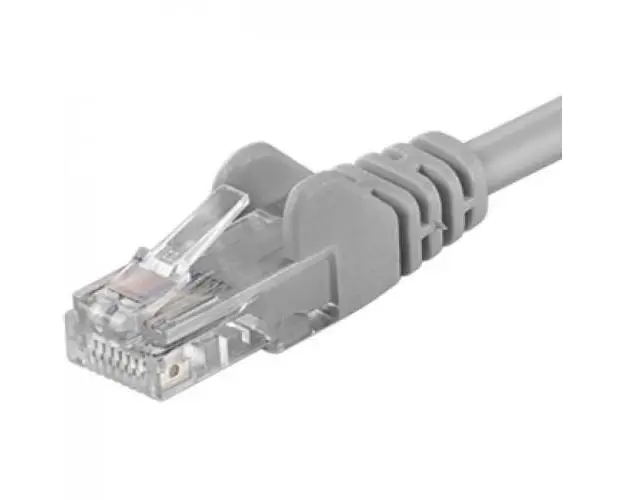 Patchcord UTP RJ45-RJ45 Categoria 6, 0.5m, gri, cupru integral, 26AWG