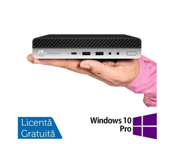 Calculator Sistem PC Refurbished HP ProDesk 600 G3 Mini PC, Intel Core i5-6500T 2.50GHz, 8GB DDR4, 512GB SSD + Windows 10 Pro