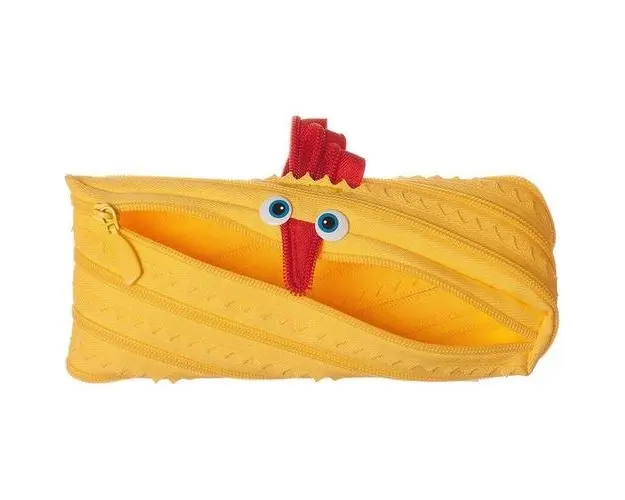 Penar cu fermoar ZIPIT Animals - pui - Galben deschis