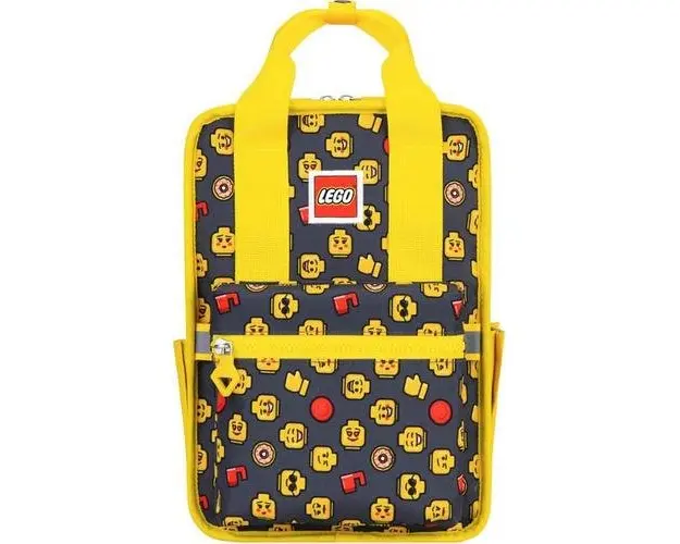 Rucsac Casual Lego Tribini Fun Small, design Heads and Cup, galben, 21 x 13 x 32 cm