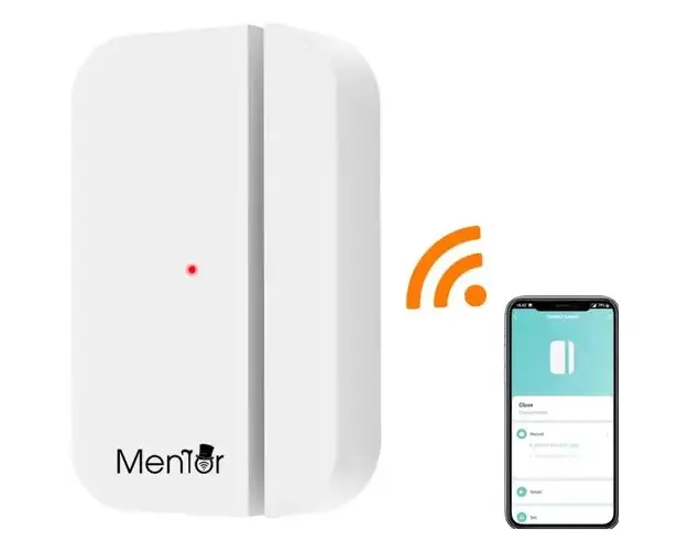 Senzor de Usa/Fereastra Smart wireless WiFI Mentor SY068 cu baterii, 3 ani durata de viata, 2.4GHz