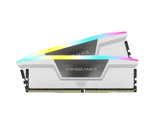 Memorie Corsair Vengeance Std PMIC, XMP 3.0 White Heatspreader, 64GB (2x32GB), DDR5, 6000MT/s, CL 40, RGB