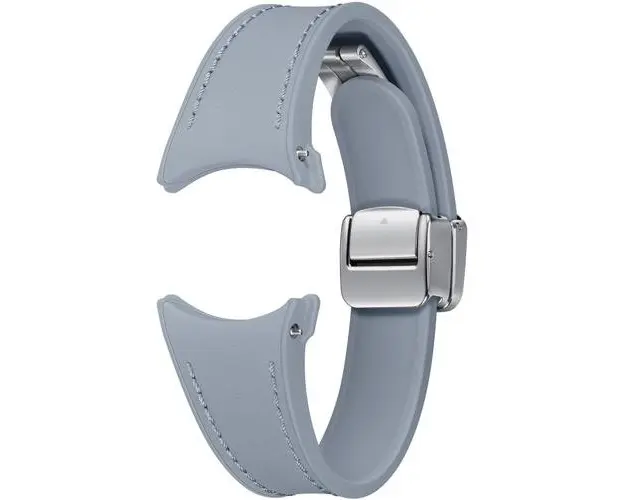 Curea smartwatch Samsung D-Buckle Hybrid Eco-Leather Band pentru Galaxy Watch6, Slim (S/M), Albastru