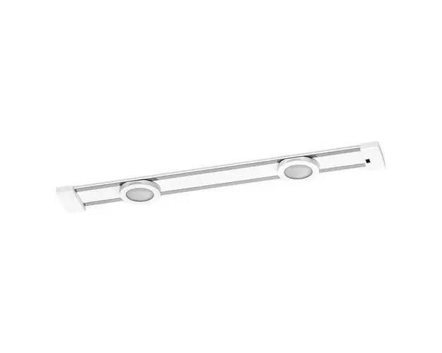 Aplica LED liniara Ledvance cu 2 spoturi aplicabile pe sina magnetica cu senzor de miscare, 7W, 400 lm, lumina neutra (4000K), IP20, montaj aplicat, cablu alimentator 1.5m, 445x71x59mm, Alb