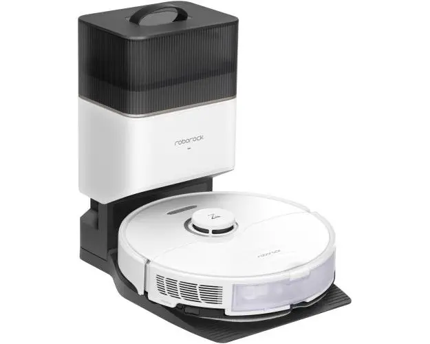Aspirator robot Roborock S8 Plus, aspirator si mop, 5200 mAh, 6000Pa, recipient praf 750 ml, 4 senzori, 4 harti, 50 W, 180 min autonomie, Alb