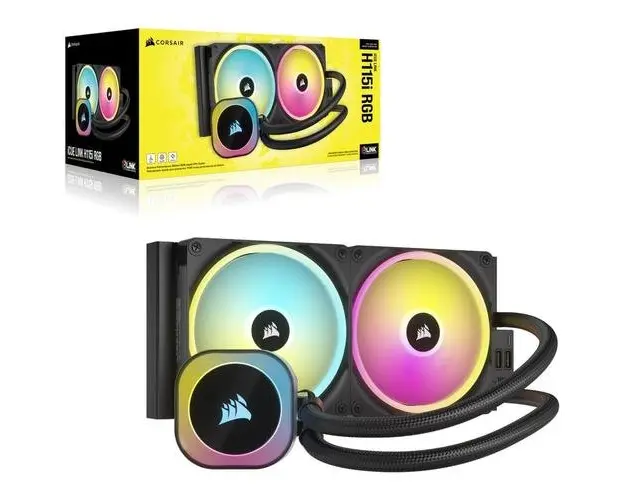 Cooler procesor AIO Corsair iCUE LINK H115i RGB, 280mm, racire cu lichid (Negru)