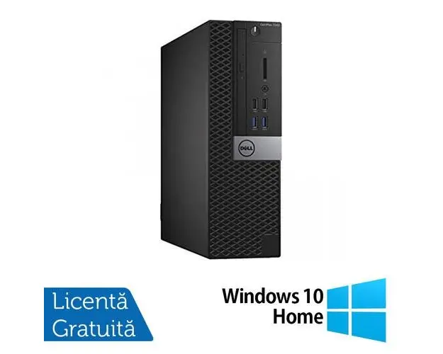 Calculator Sistem PC Refurbished DELL OptiPlex 7050 SFF, Intel Core i5-6500 3.20GHz, 8GB DDR4, 256GB SSD + Windows 10 Home