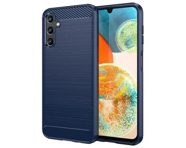 Carcasa Flexible Carbon compatibila cu Samsung Galaxy A14 5G, Albastru