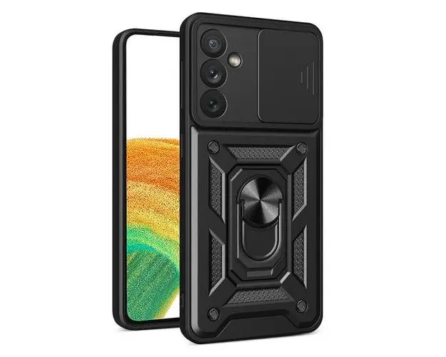 Carcasa Hybrid Armor CamShield compatibila cu Samsung Galaxy A14 5G, Negru