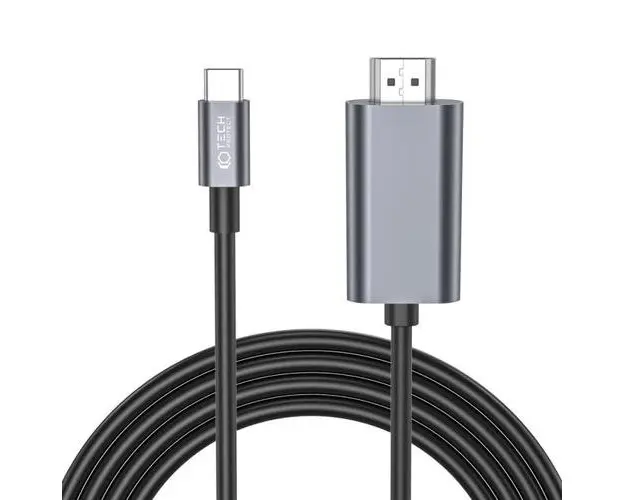 Cablu video TECH-PROTECT UltraBoost, USB-C tata - HDMI tata, 4K, 60Hz, 2m, Negru