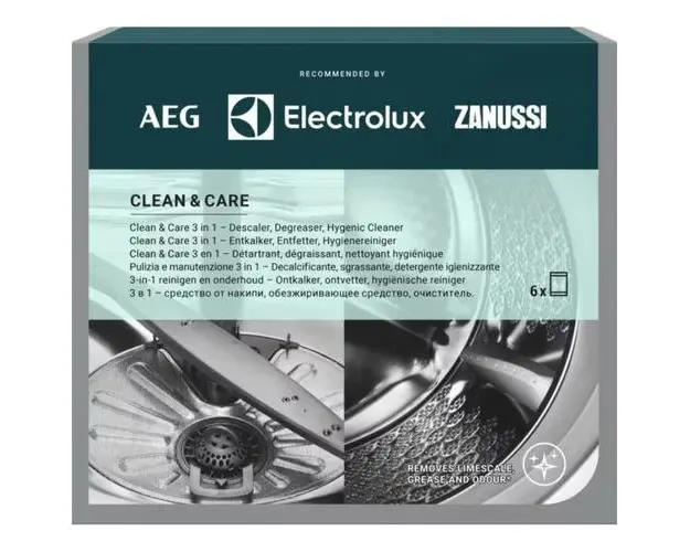 Solutie anticalcar Electrolux M2GCP600 Clean and Care 3 x 1 pentru masini de spalat rufe & vase