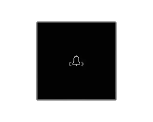 Panou Buton Sonerie cu Touch Din Sticla LUXION, Negru