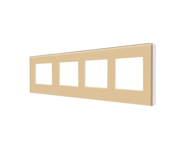 Rama Cvadrupla LUXION Din Sticla, Auriu