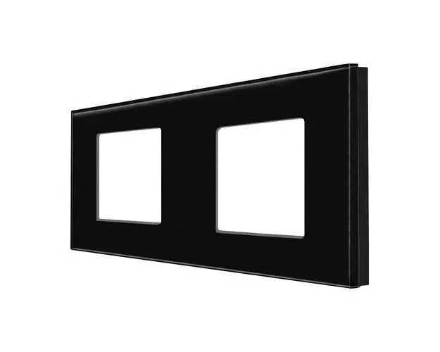 Rama Dubla LUXION Din Sticla, Negru
