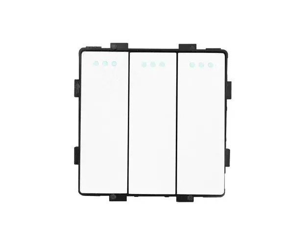 Modul Intrerupator Triplu Cap Scara Mecanic LUXION, Alb