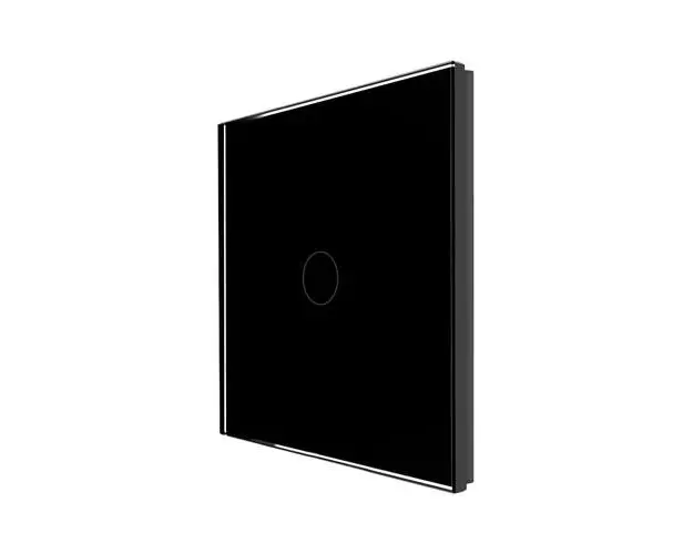 Panou Intrerupator Simplu cu Touch Din Sticla LUXION, Negru