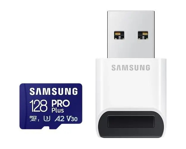 Card de memorie Samsung microSD PRO Plus MB-MD128SB/WW, 128GB + Adaptor USB