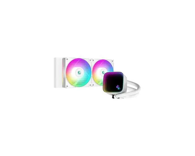 Cooler CPU DeepCool LS520 SE WH, 2x vent. 120mm, 2250 rpm, alb, iluminare RGB
