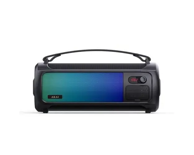 Boxa Portabila Akai ABTS-35, 10 W, Lumini RGB, FM Radio, Bluetooth, Negru