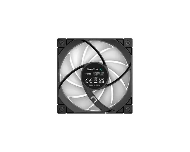 Ventilator DeepCool PC FC120, 120x120x25 mm, 1800rpm, control PWM, LED, 4-pin PWM, Negru