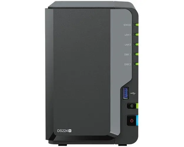 Network Attached Storage Synology DiskStation DS224+ cu procesor Intel Celeron J4125 2GHz, 2-bay, 2GB DDR4