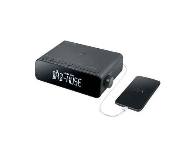 Radio cu Ceas MUSE DAB M-175 DBI, USB, Bluetooth, Incarcare wireless, Negru