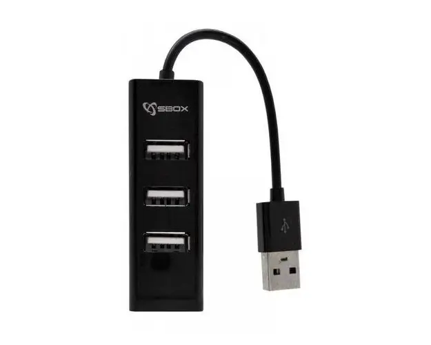 Hub USB SBOX H-204R, 4 porturi, USB 2.0, Negru