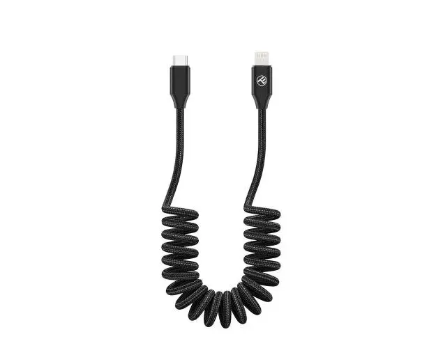 Cablu extensibil Tellur USB-C - Lightning, PD 27W, pana la 1.8m, Negru