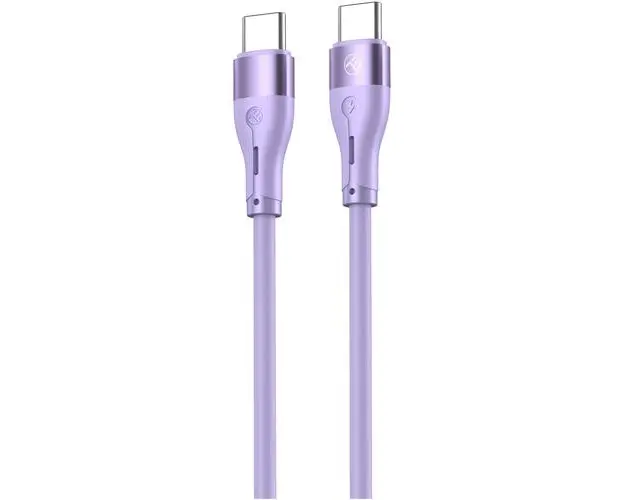 Cablu silicon Tellur Type-C to Type-C, 3A, PD60W, 1m, Mov