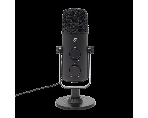 Microfon White Shark NAGARA, Condensator x 2, Diametru 14 mm, Cardioid, Lungime cablu 1 m, Negru