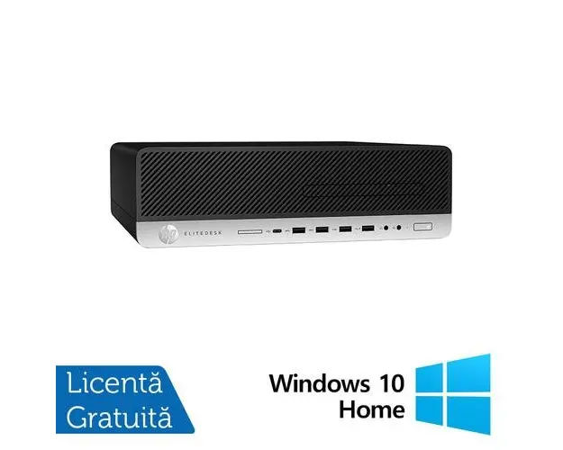 Calculator Sistem PC Refurbished HP ProDesk 800 G4 SFF, Intel Core i5-8500 3.00 - 4.10GHz, 8GB DDR4, 256GB SSD + Windows 10 Home