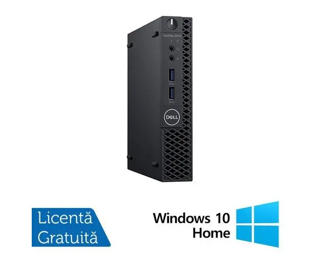 Calculator Sistem PC Refurbished DELL Optiplex 3070 MiniPC, Intel Core i5-9500T 2.20GHz, 8GB DDR4, 256GB SSD + Windows 10 Home