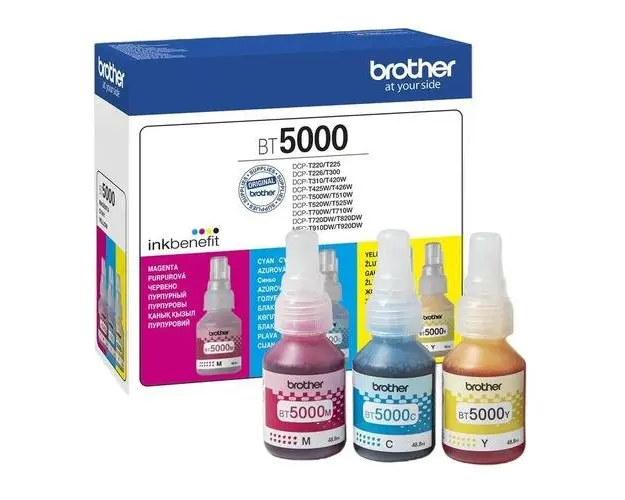 Set cartus cerneala, Brother, 3 culori, Galben/Roz/Albastru