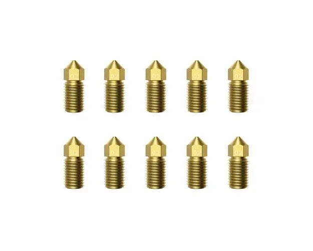 Set 10 Duze Extrudare pentru imprimanta 3D AnkerMake M5, Auriu 0.2mm
