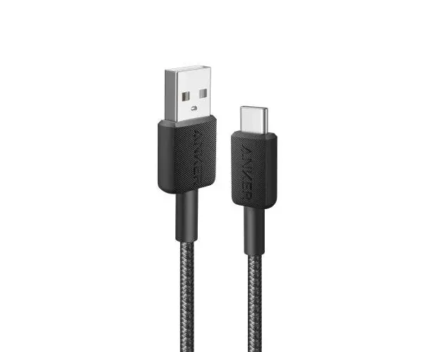 Cablu Anker 322 USB-C la USB-A 0.9 metri, Negru