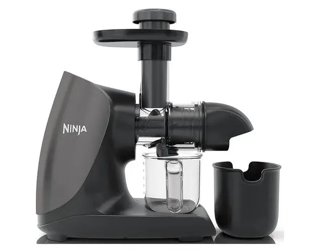 Storcator de fructe si legume cu presare la rece Ninja JC100EU, 150 w, Recipient suc 470 ml, Recipient pulpa 710 ml, Negru