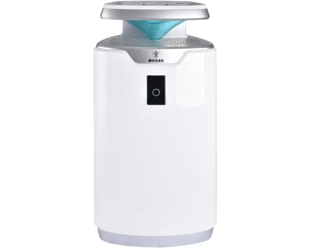 Purificator de aer Mateko MAP-KH-U3365-H33W, Filtru Hepa H13, Lampa UV-C, Generator de ioni, Bio-box, Filtru turn de absolvire, Sistem de imbunatatire a calitatii aerului din plante, Fitoremediere, Alb