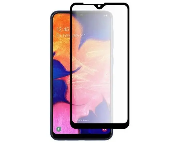 Folie Sticla Full Cover Premium pentru Samsung Galaxy A10, 5D, Full Glue, Negru