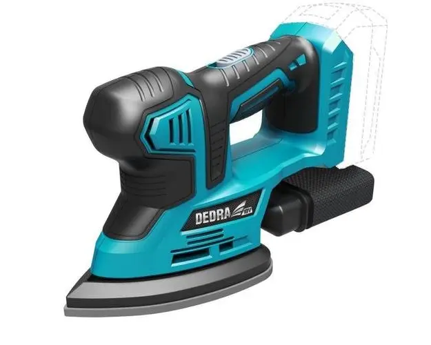 Masina de slefuit oscilanta delta, 18V, Li-ion (acumulator neinclus), 140x140x93 mm​​​​​​​, SAS+ALL, Dedra