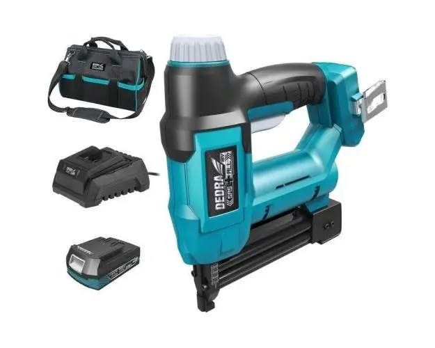 Capsator electric profesional 2 in 1 cu acumulator, SAS + All, 18V 2Ah, geanta textila transport, Dedra DED7012