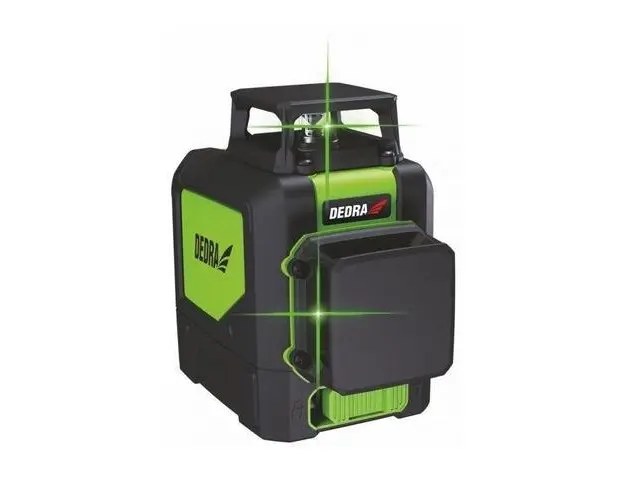 Nivela laser, 2D, verde, suport magnetic, 30 m, Dedra