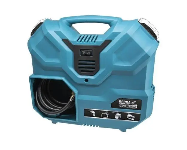 Compresor DEDRA, debit 90 l/min, presiune 8 bar, compatibil cu acumulatori SAS+ALL 18 V